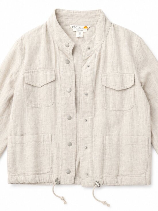 C&C California Tops - C&C California 100% Linen Utility Jacket – Size Small